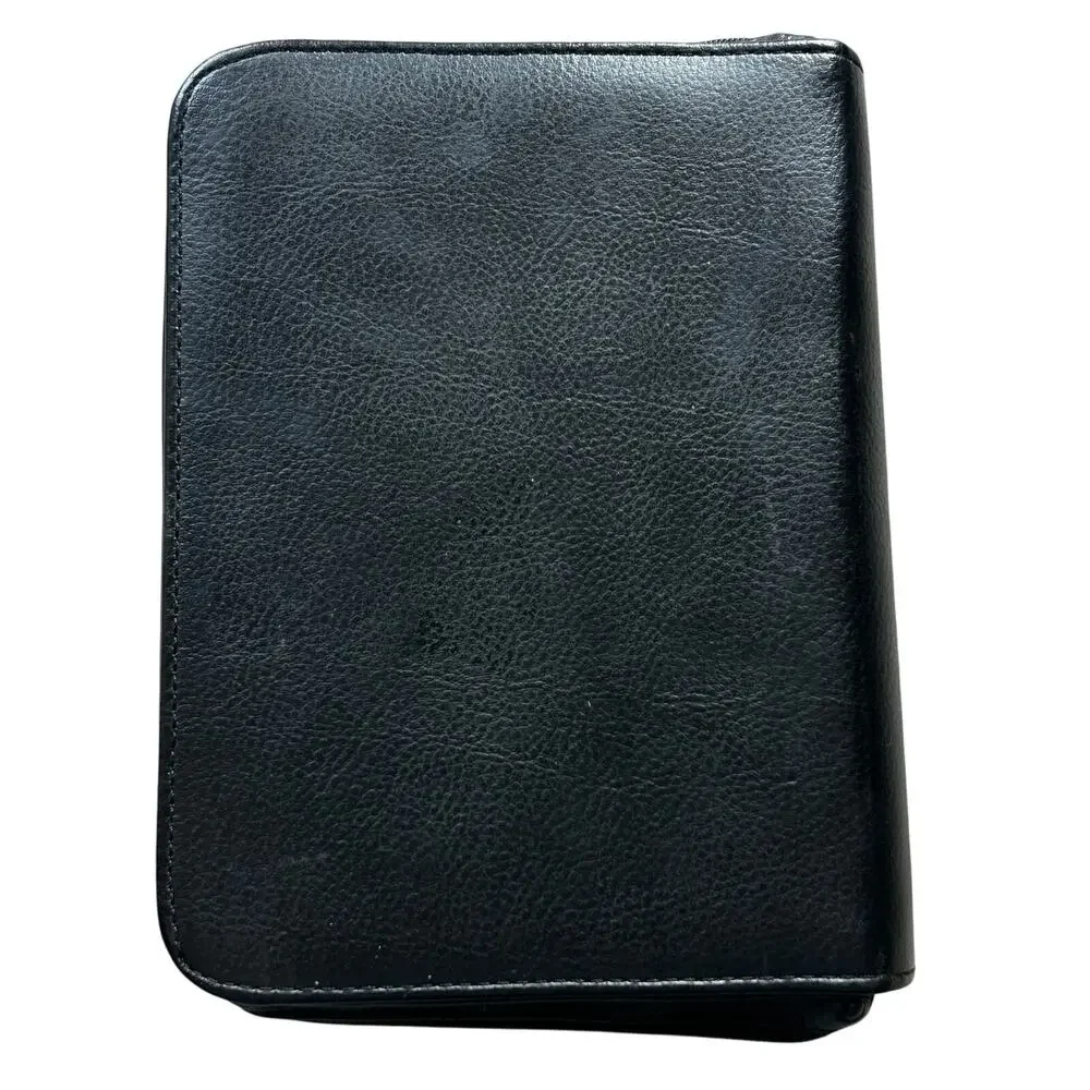 BMW Leather Owners Manual Cover Black Zipper Binder Y2K Models